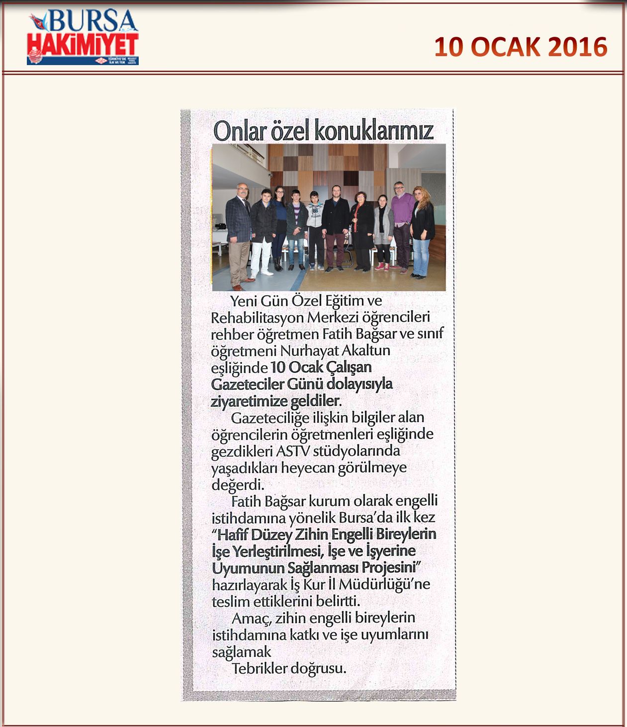 2016 Yılı Haberleri